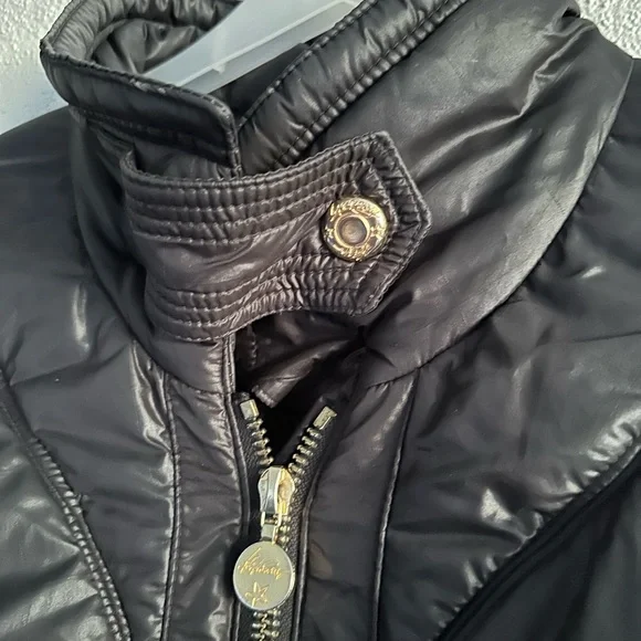 High Society Vintage 90s Glam Lace Ski Puffer Jacket Womens Italian Made - Picture 5 of 7